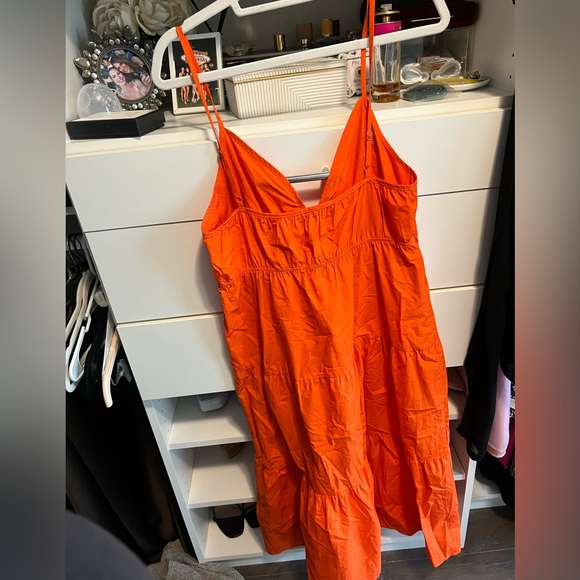 Bright Orange Spaghetti Strap Maxi Dress - Picture 3 of 3